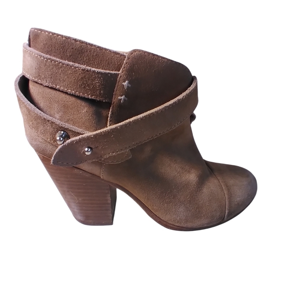 Rag & Bone Women's chunky  Tan Ankle Boots suede size 38 office siren